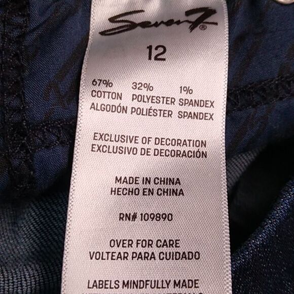 Seven7 Midnight Blue Denim Women's 12 Tummyless High Rise Skinny - Picture 9 of 10